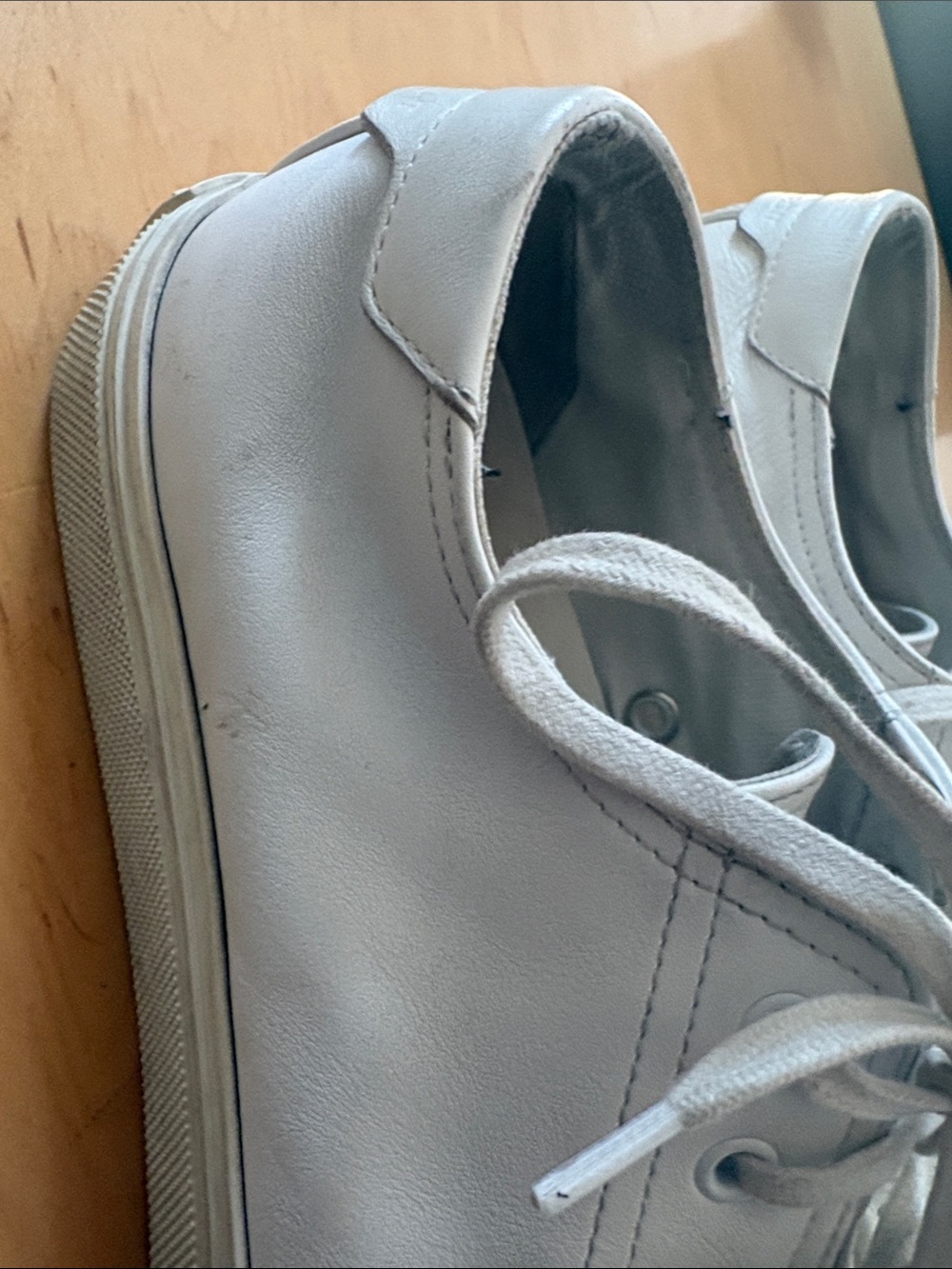 Saint Laurent White Leather Sneakers - Picture 2 of 6